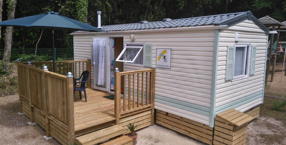 Location mobile-home 2/3 personnes au camping les ombrages, camping 2 étoiles à 250m de la plage, camping résidentiel à Meschers sur Gironde près de Royan en Charente Maritime 